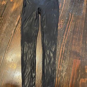 Spanx Black Faux Leather Leggings